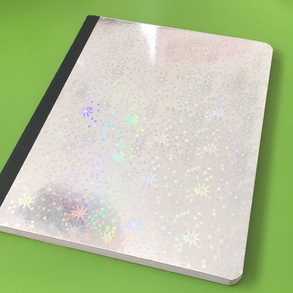 Star graphic iridescent cover composition note paper notebook 9.75 x 7.5” STARS! - Picture 8 of 9